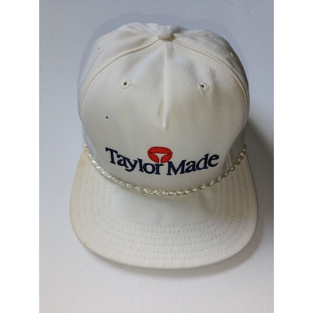 Vintage TaylorMade White Rope Adjustable Golf Hat by New Era  RARE